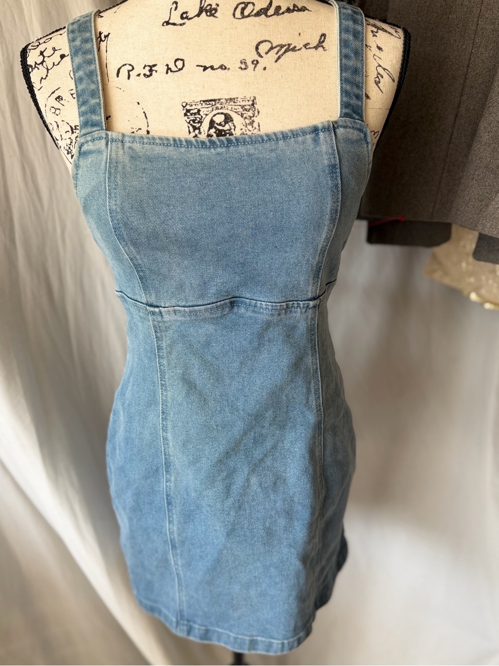 Fashion Nova Light Blue Tara Denim Mini Dress